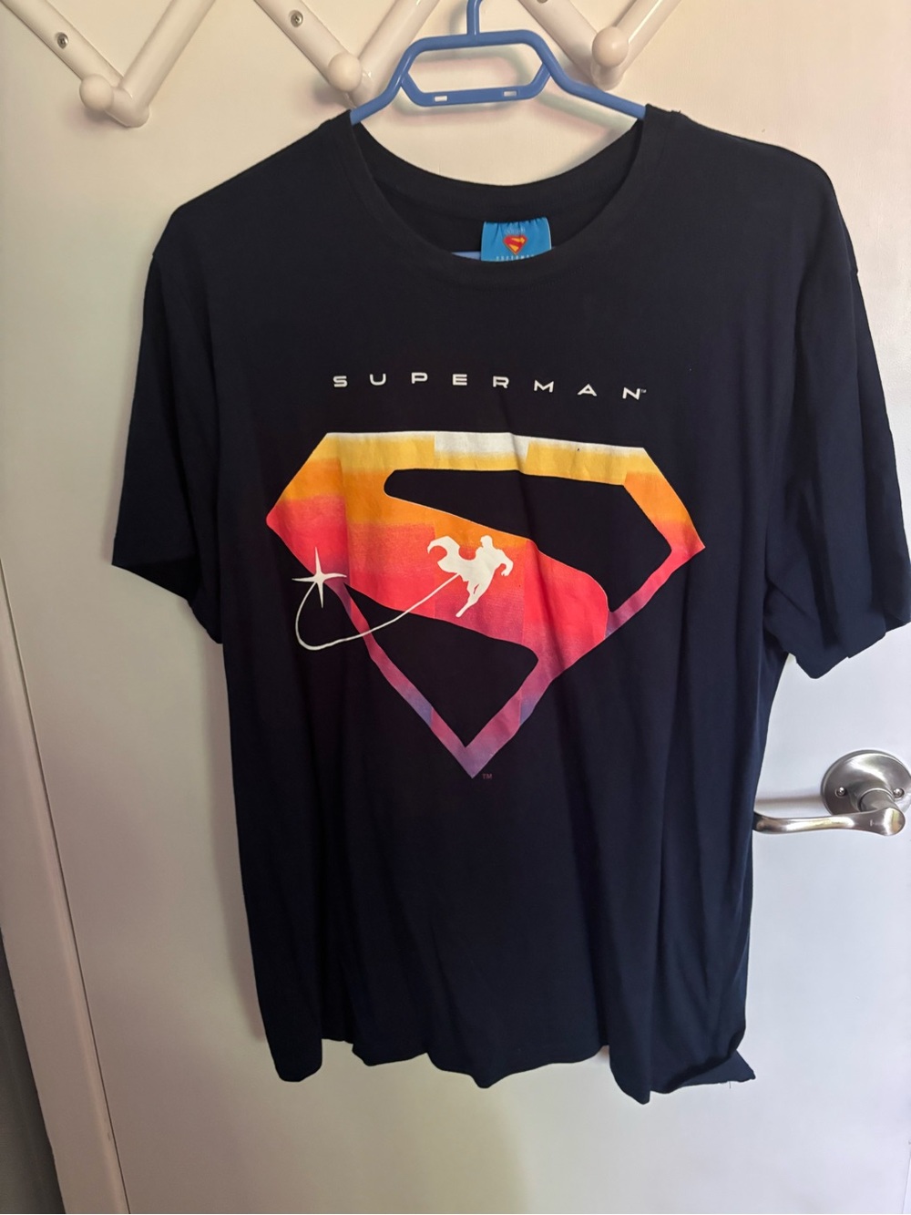 DC Comics Men’s Black Superman Gradient Shield Tee